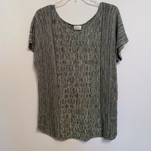 Kim Rogers Black and Gray Women's Sweater Size 2X